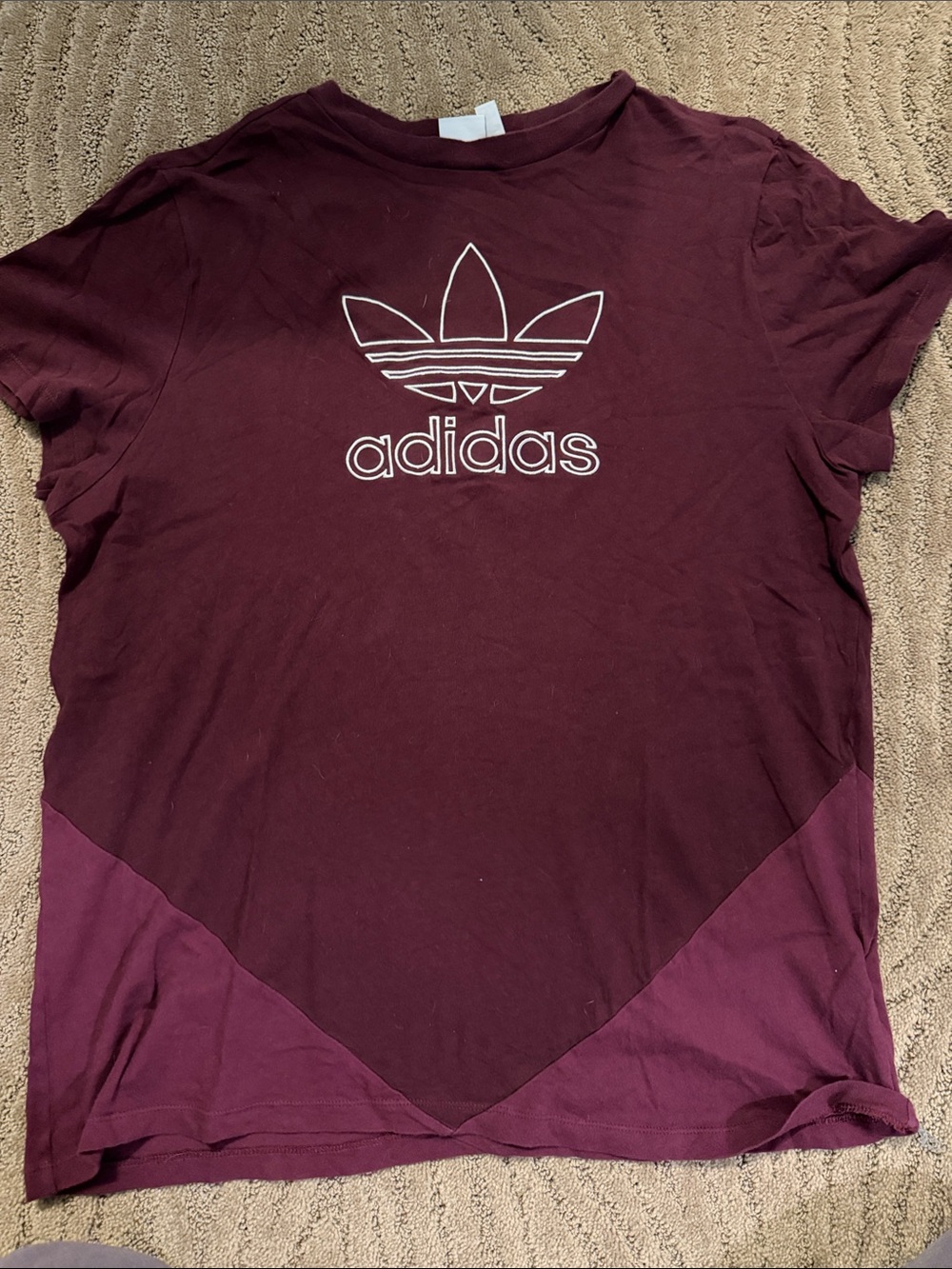 Adidas Burgundy and Dark Burgundy Tee